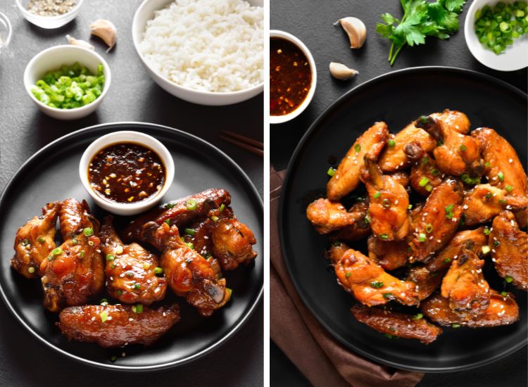 Ailes de poulet caramélisées au miel et sauce soja